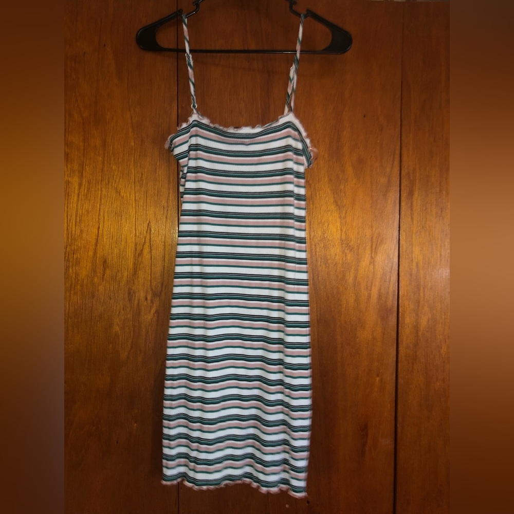 Striped body con dress